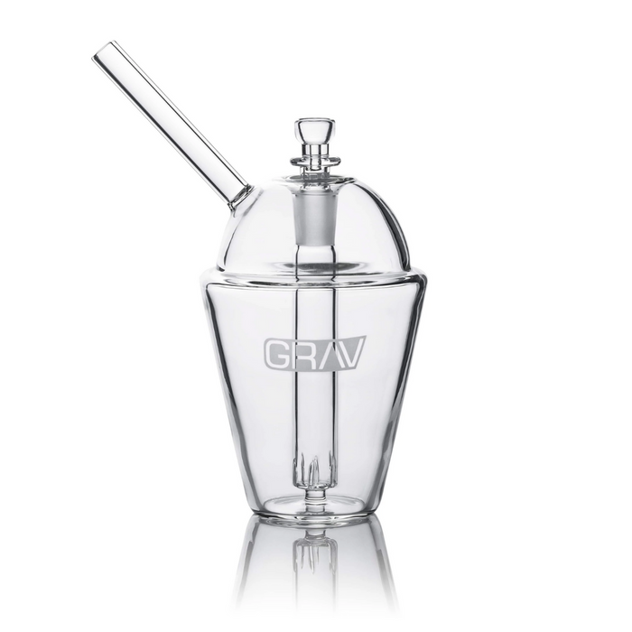 grav slush cup glass water pipe bong clear