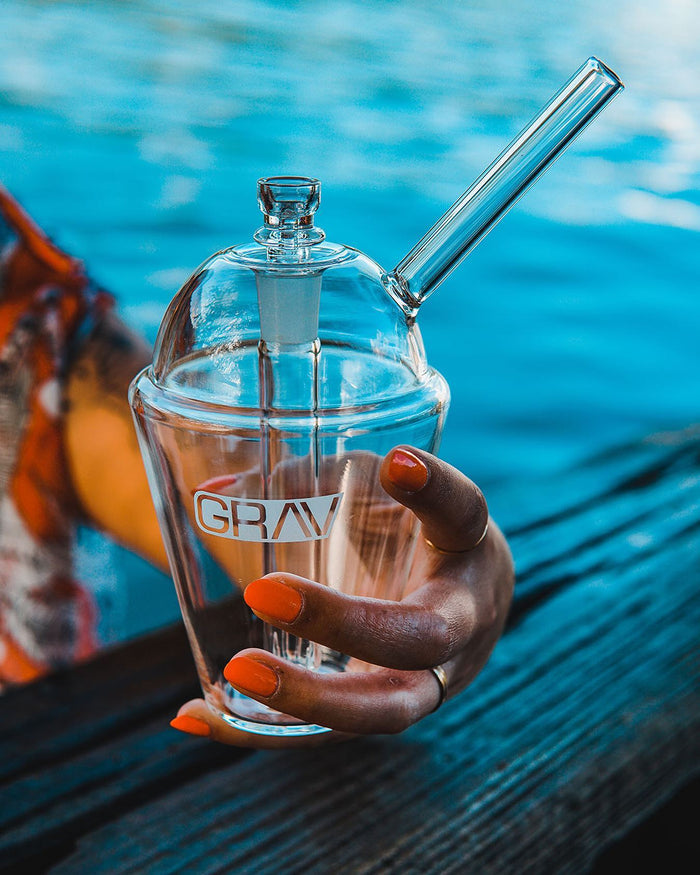 grav labs slush cup glass bubbler water pipe