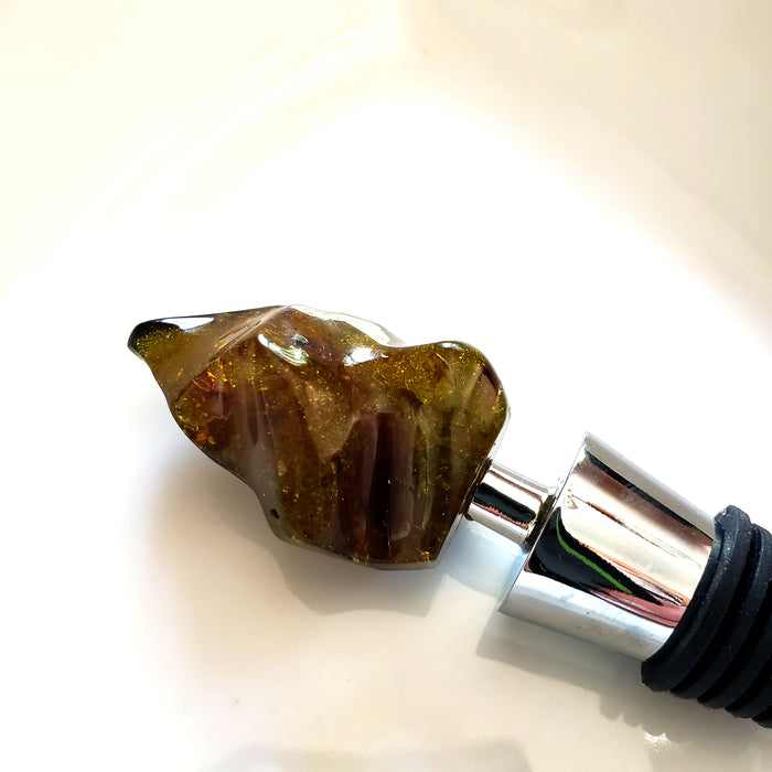 Green Amber Wine Bottle Stopper BuyRussianGifts Store