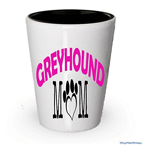 Greyhound Dad and Mom Shot Glass - Gifts for Greyhound Couple