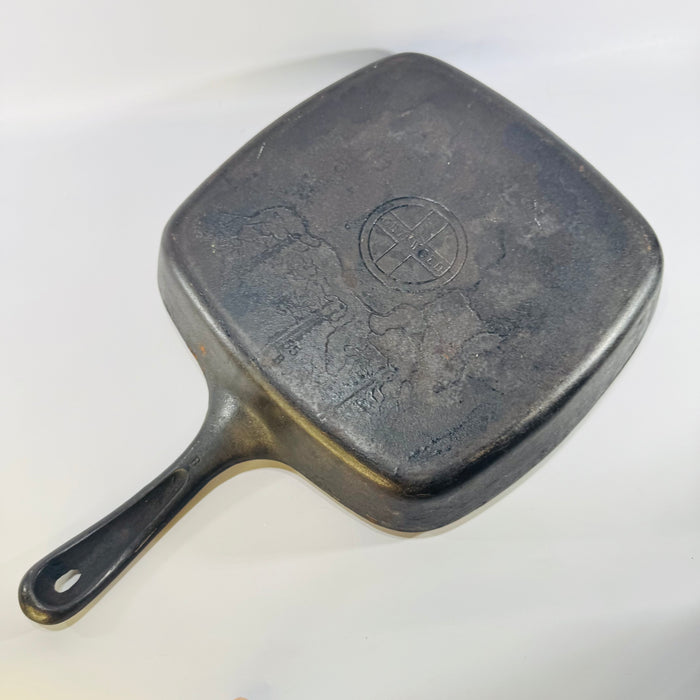 Griswold No. 55 B Square Cast Iron Skillet 1960s Wagwold 10 Inch