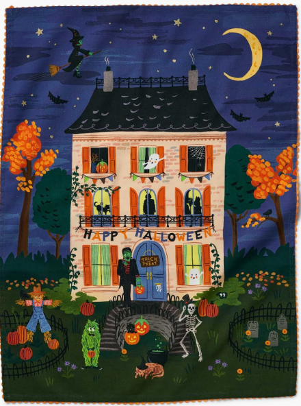 Haunted House Tea Towel