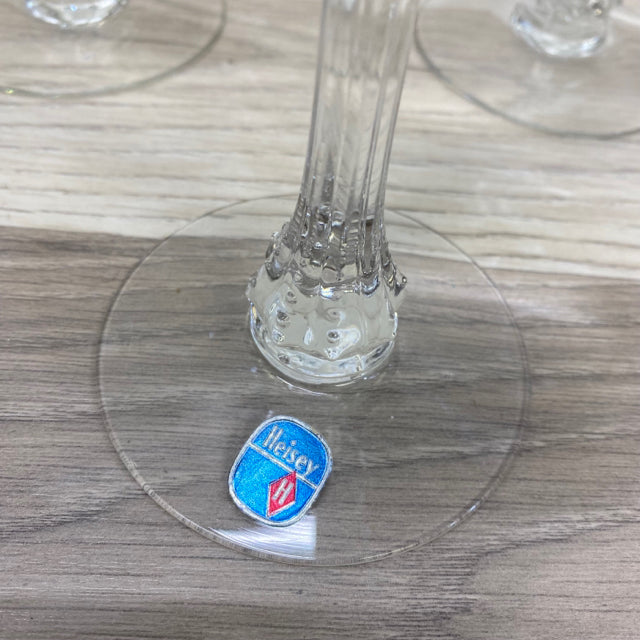 Heisey Clear Round Champagne-Sherbet Glasses - Set of 9