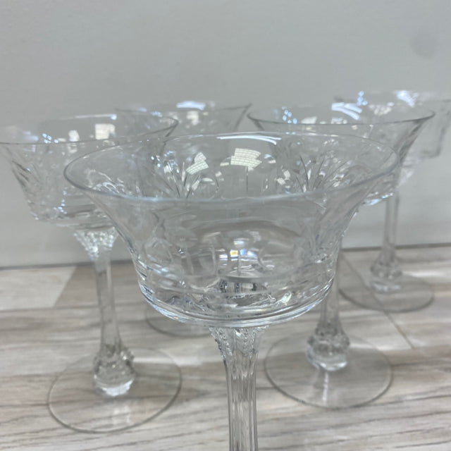 Heisey Clear Round Champagne-Sherbet Glasses - Set of 9