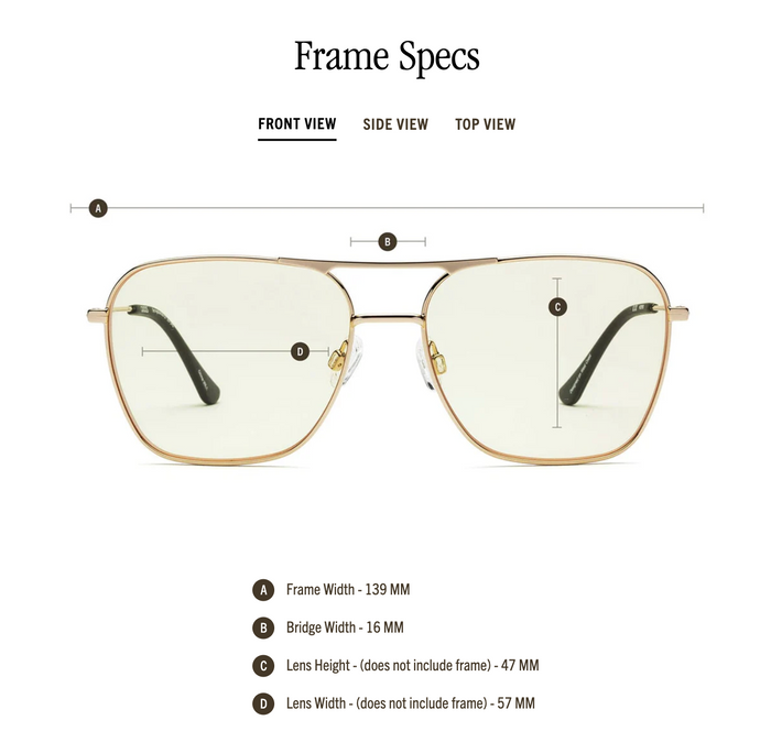 Hooper Reading Glasses - Polished Gold