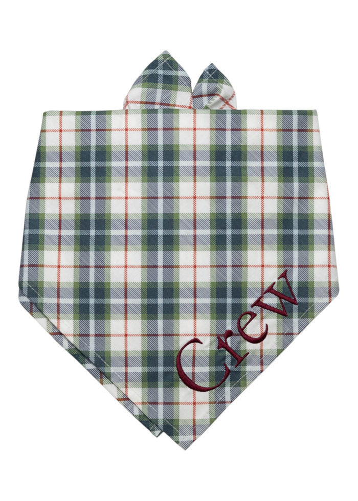 Huntington Plaid Dog Bandana - Crew LaLa