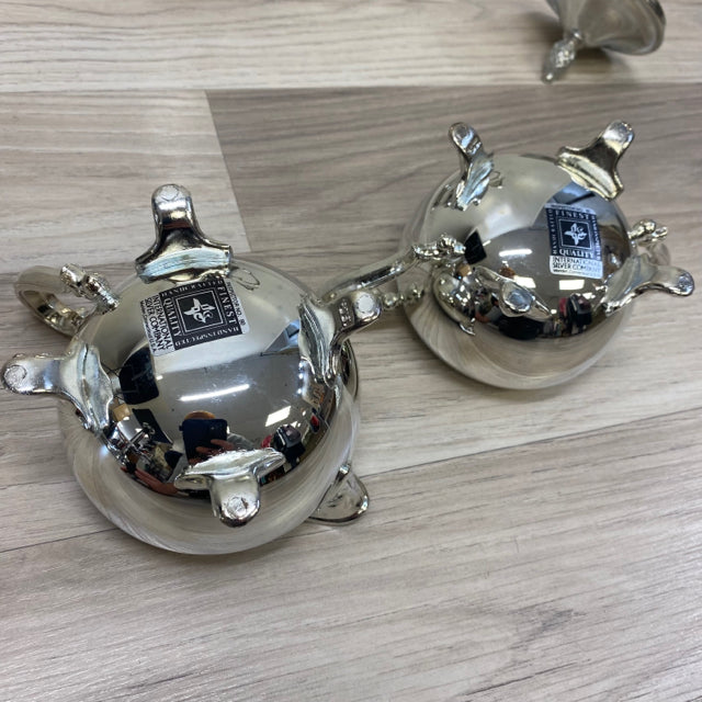 International Silver 4-Piece Round Silver-Plated Tea Set