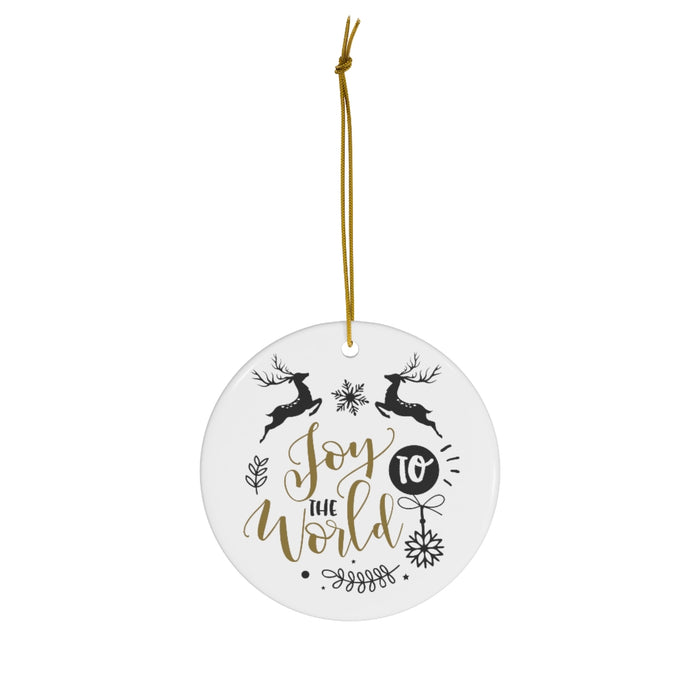 Joy To The World Ceramic Ornament