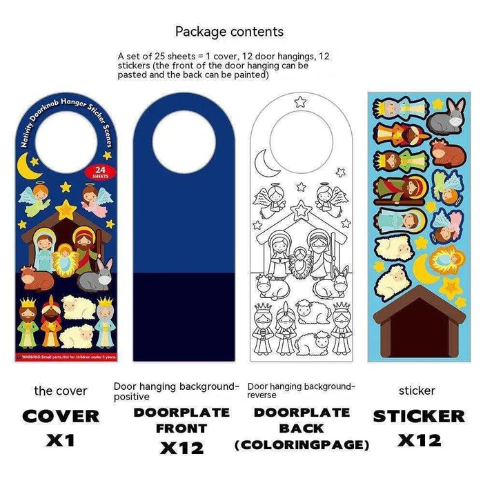 DIY holiday sticker craft kit for kids Christmas decorating