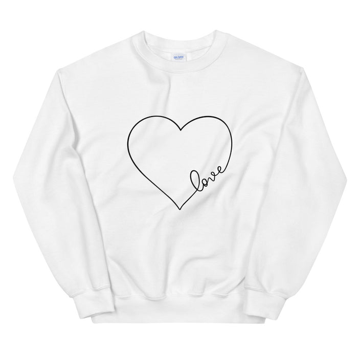 Love Heart Unisex Crew Sweatshirt