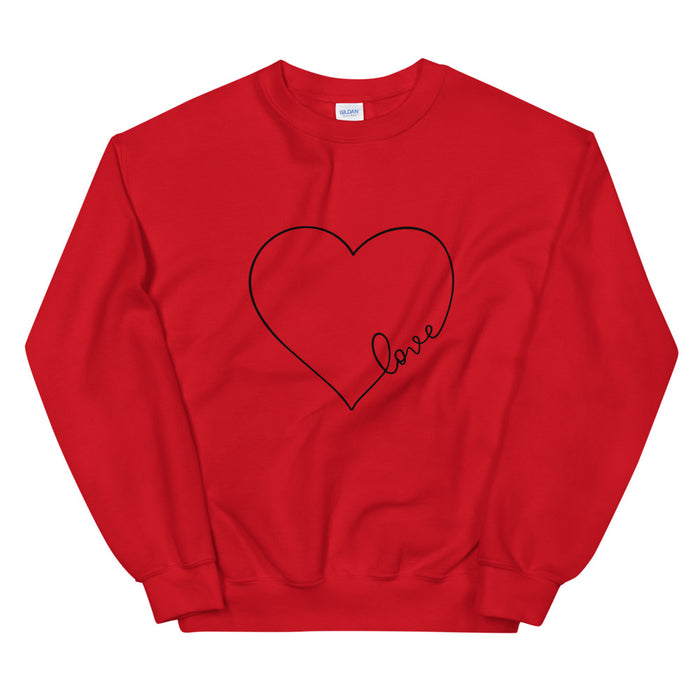 Love Heart Unisex Crew Sweatshirt