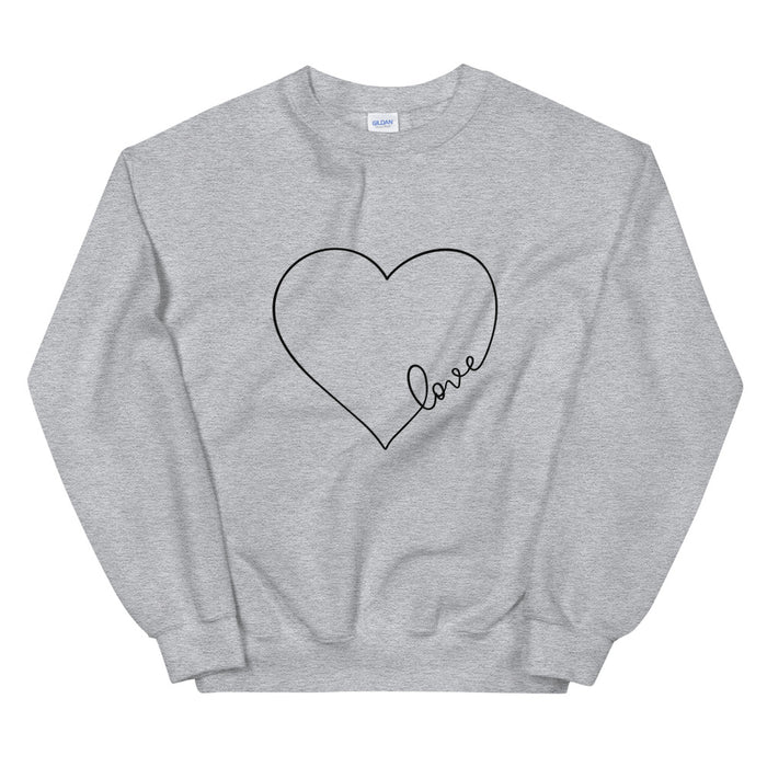 Love Heart Unisex Crew Sweatshirt