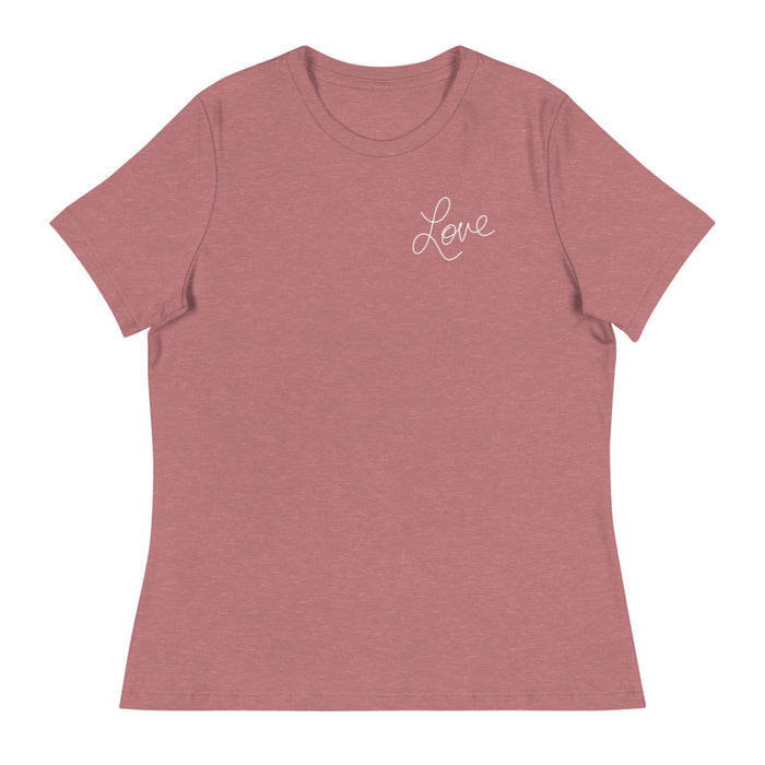 Love Script Women's Relaxed T-Shirt