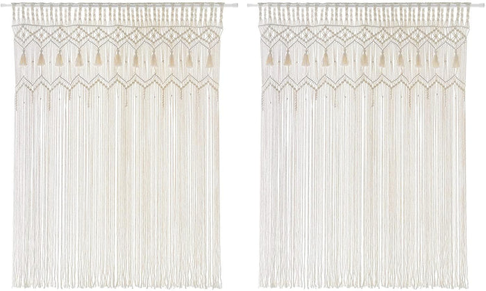 Macrame Curtain Large Boho Woven Wall Hanging Window Curtains - Decotree.co Online Shop
