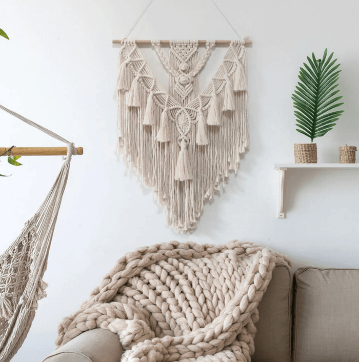 Macrame Wall Hanging Multi-Tassel Handmade boho wall decor for Room Decoration - Decotree.co Online Shop
