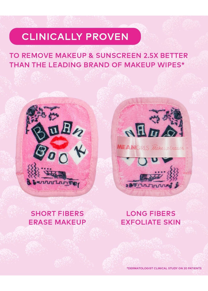 The Original MakeUp Eraser features short fibers on one side for removing makeup and long fibers on the other side for gentle exfoliation