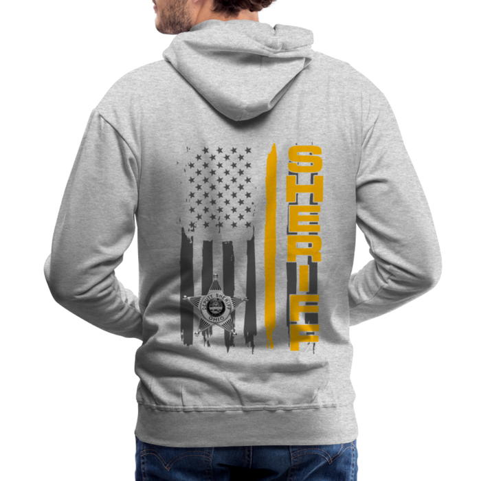 Men’s Premium Hoodie - Ohio Sheriff Vertical Flag - heather grey