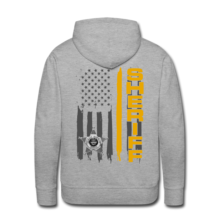 Men’s Premium Hoodie - Ohio Sheriff Vertical Flag - heather grey