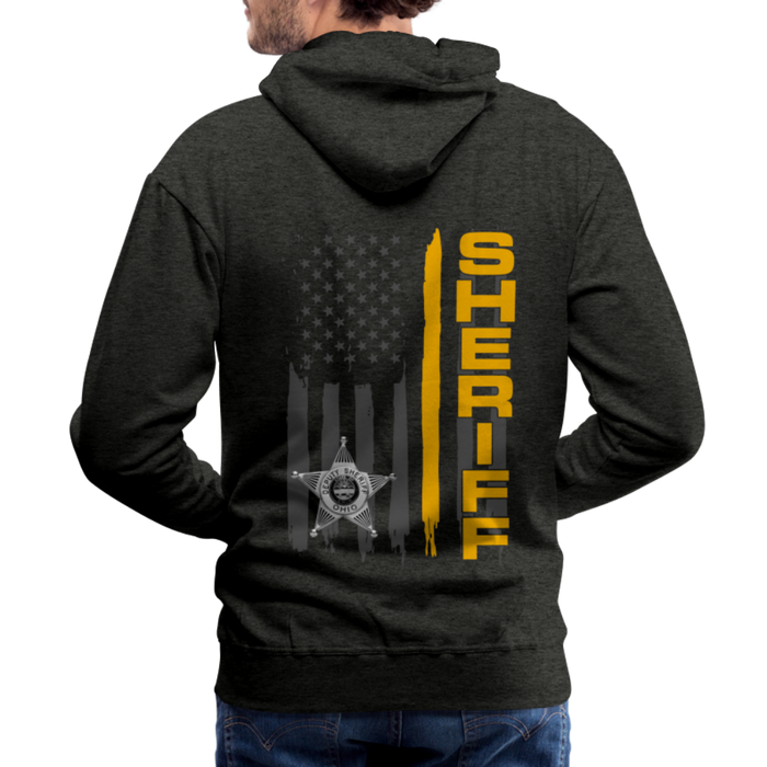 Men’s Premium Hoodie - Ohio Sheriff Vertical Flag - charcoal grey
