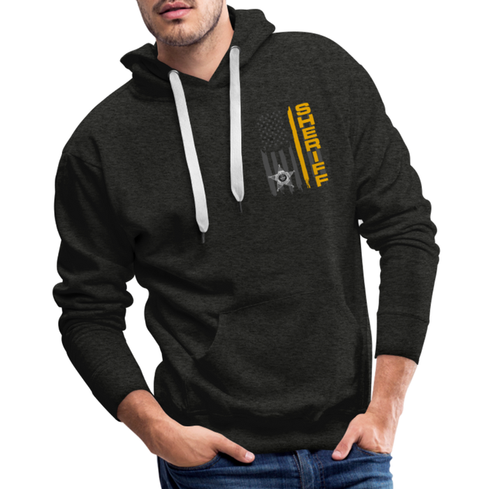 Men’s Premium Hoodie - Ohio Sheriff Vertical Flag - charcoal grey