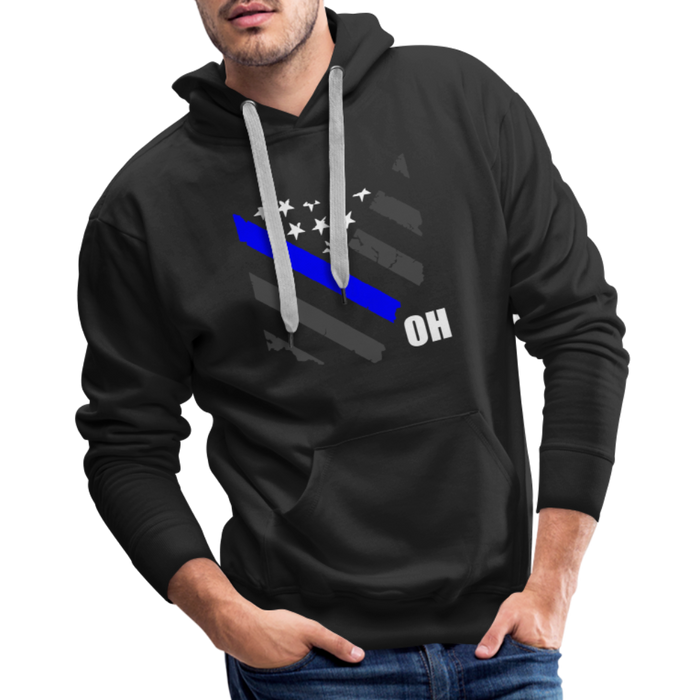 Men’s Premium Hoodie - Ohio Thin Blue Line - black