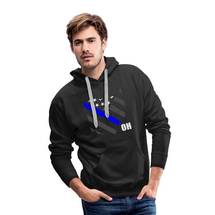 Men’s Premium Hoodie - Ohio Thin Blue Line - black