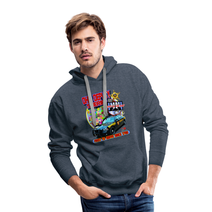 Men’s Premium Hoodie - Room at the Inn - heather denim