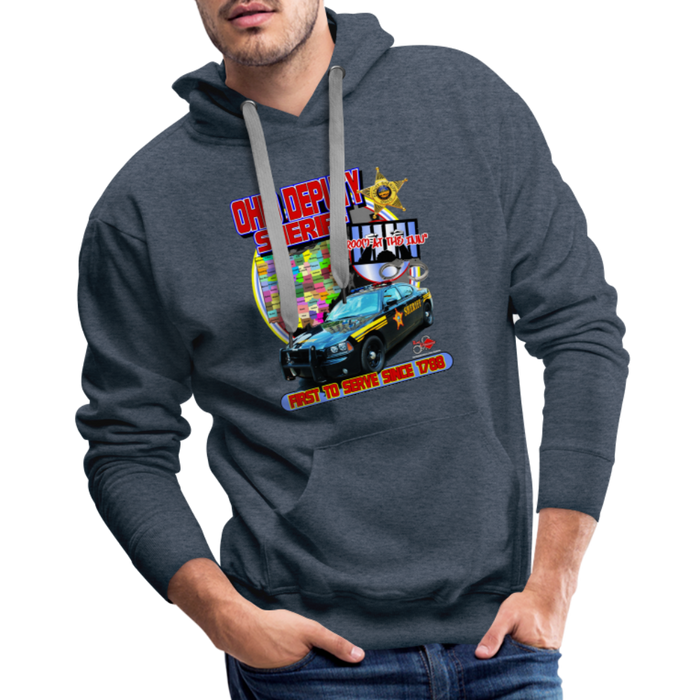 Men’s Premium Hoodie - Room at the Inn - heather denim