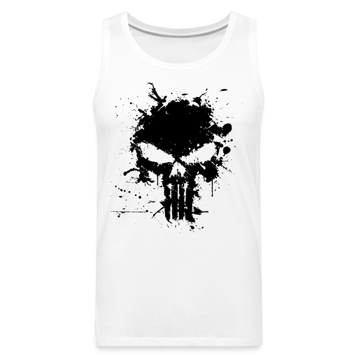 Men’s Premium Tank - Punisher Splatter - white