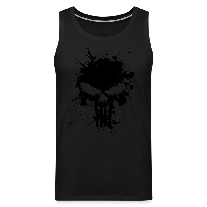 Men’s Premium Tank - Punisher Splatter - black