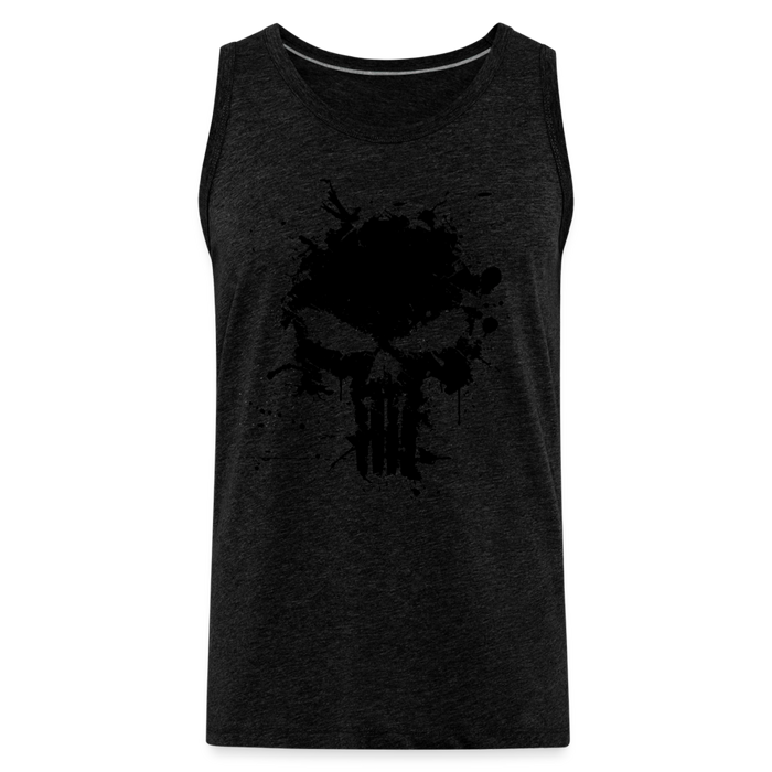 Men’s Premium Tank - Punisher Splatter - charcoal grey