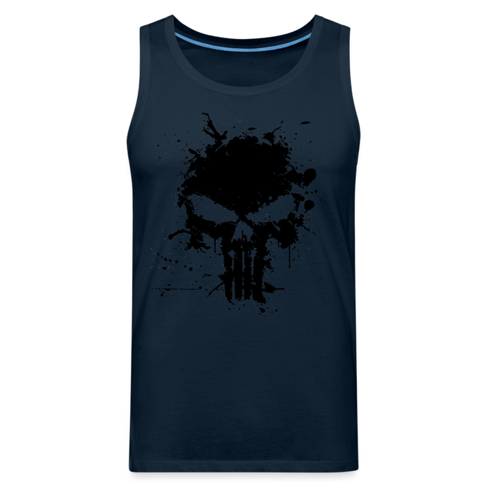 Men’s Premium Tank - Punisher Splatter - deep navy
