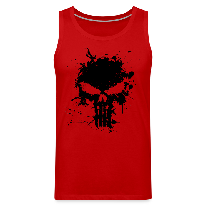 Men’s Premium Tank - Punisher Splatter - red