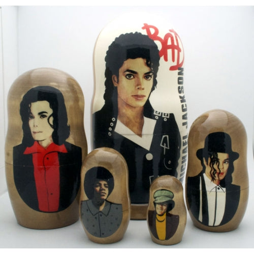 Michael Jackson Nesting Doll Set 7" Tall