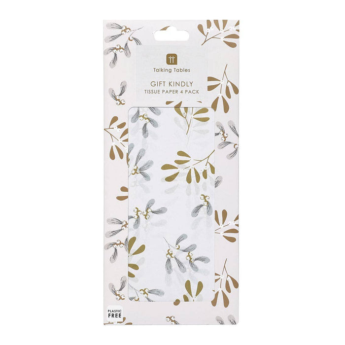 Mistletoe White Christmas Tissue Paper