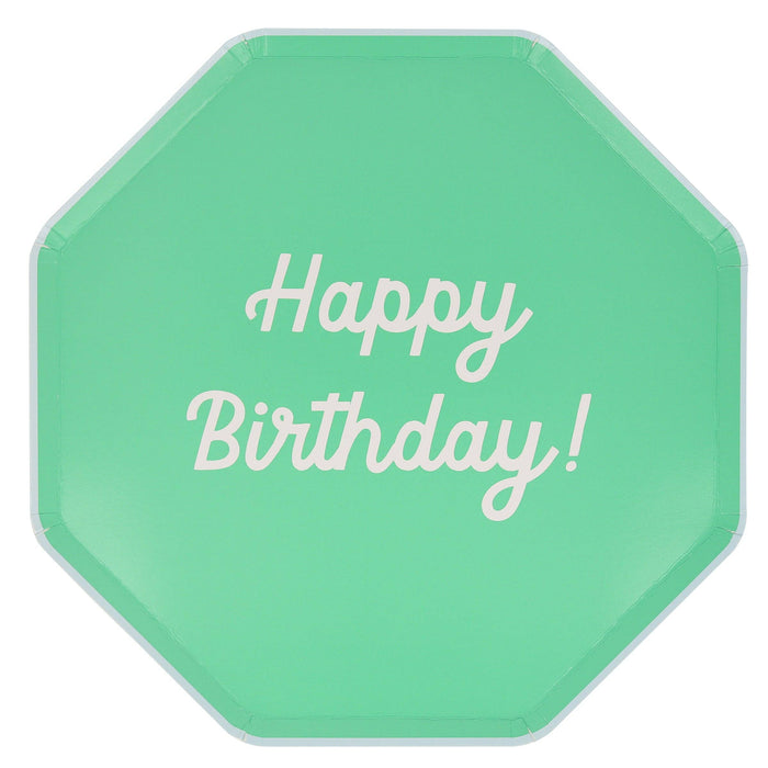 Mixed Happy Birthday Dinner Plates