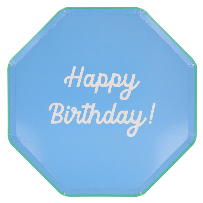 Mixed Happy Birthday Dinner Plates