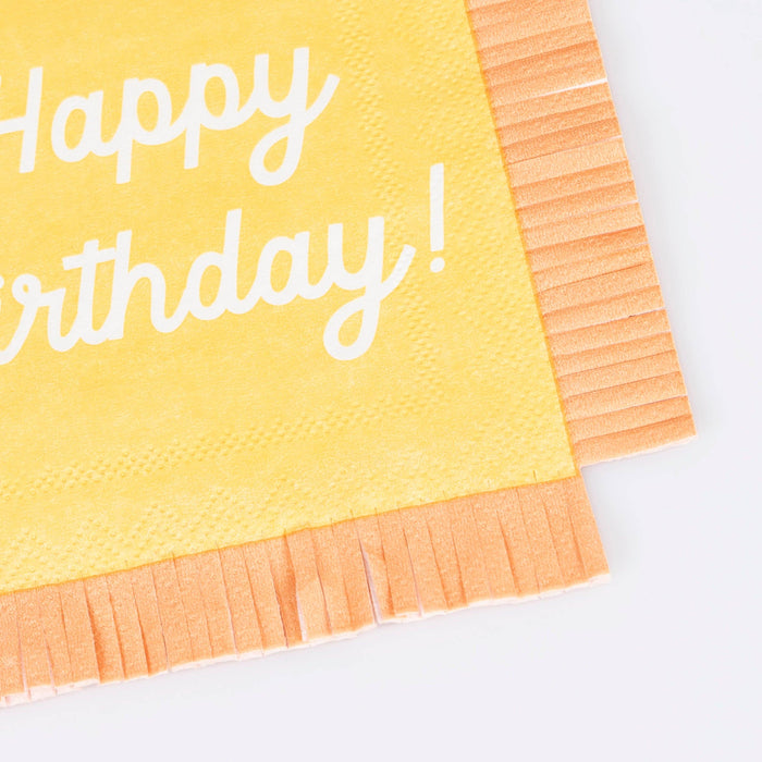 Mixed Happy Birthday Small Napkins