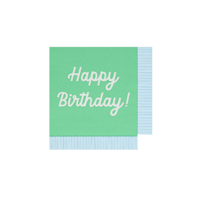 Mixed Happy Birthday Small Napkins