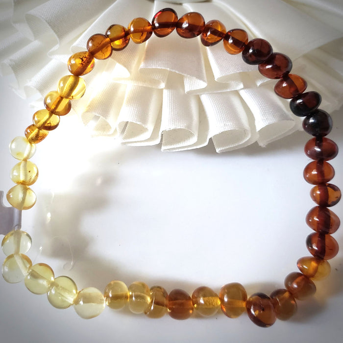 multicolor amber stretchable bracelet