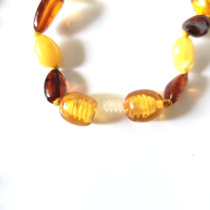 Multicolor Natural Baltic Amber Beads Necklace BuyRussianGifts Store