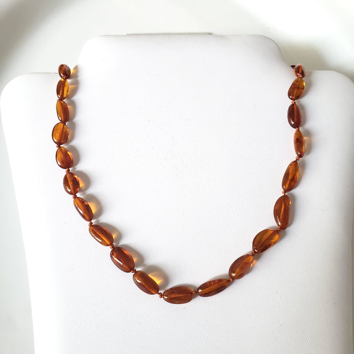Natural Amber Free Shape Oval Beads Necklace for Men & Women BuyRussianGifts Store