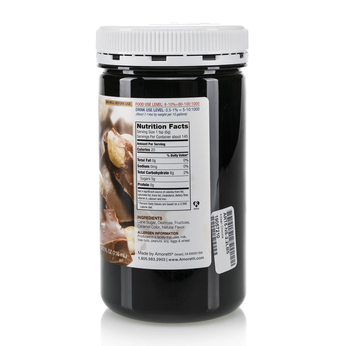 Natural Bacio Chocolate Hazelnut Praline Artisan Flavor by Amoretti