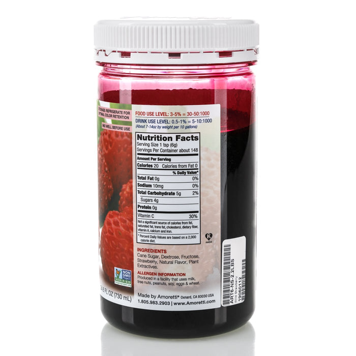 Natural Wild Strawberry Artisan Flavor by Amoretti