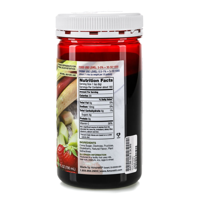 Natural Wild Strawberry Rhubarb Artisan Flavor by Amoretti