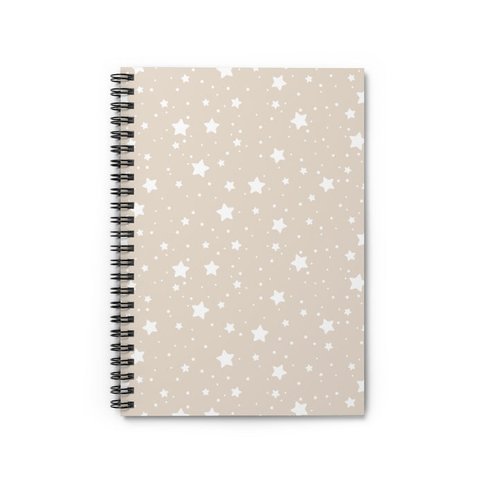 Neutral Stars Spiral Lined Notebook