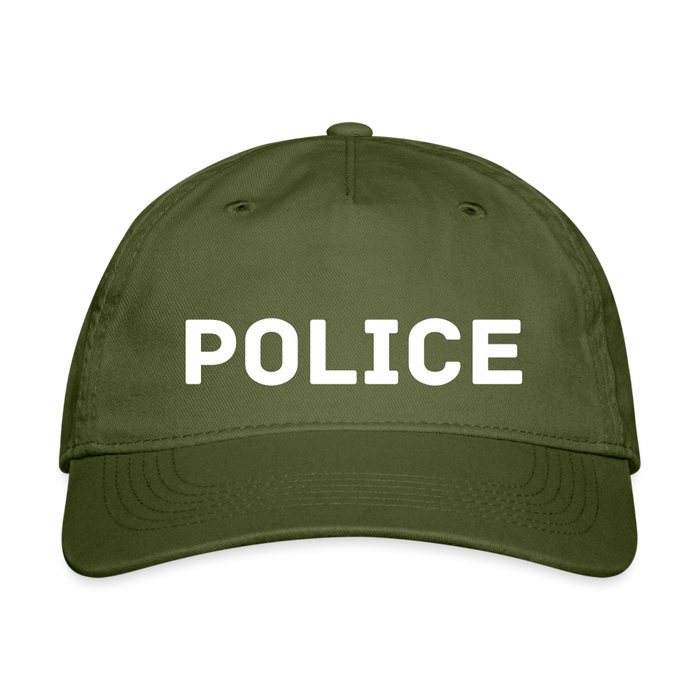 Organic Baseball Cap Snapback - Police - olive green