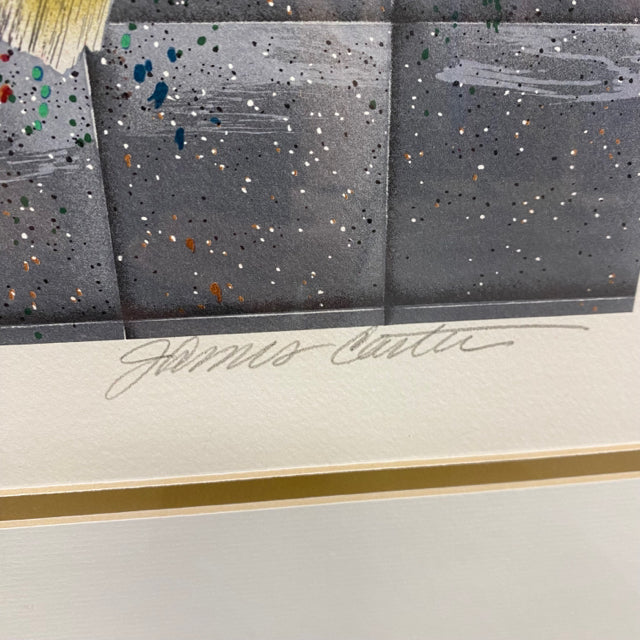 Paint can and brush - signed Lithograph by James Carter
