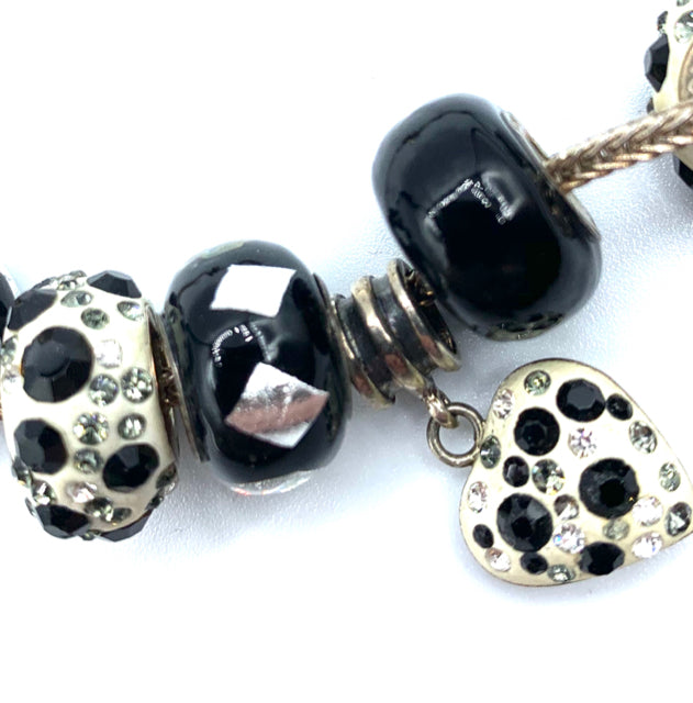 Painted Glass Charm Bracelet