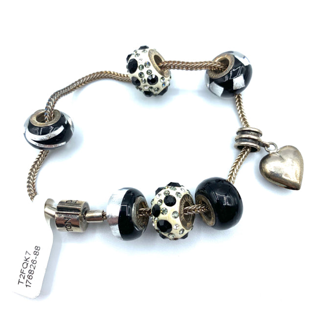 Painted Glass Charm Bracelet